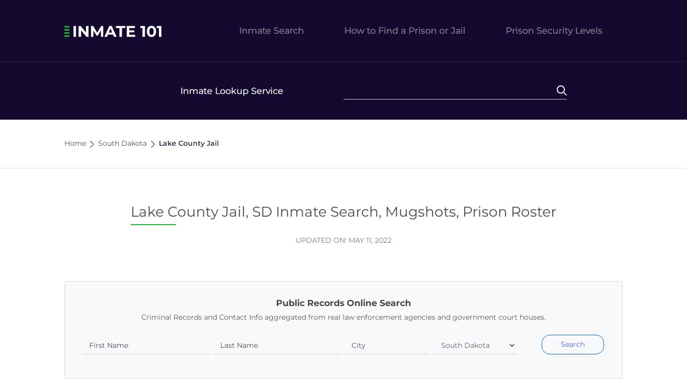 Lake County Jail, SD Inmate Search, Mugshots, Prison Roster